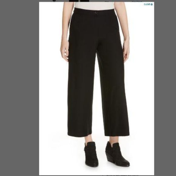 high waisted wide leg ankle pants